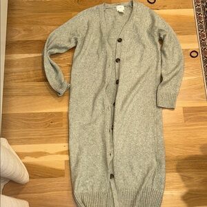 Gray Button-Up Women's Sweater